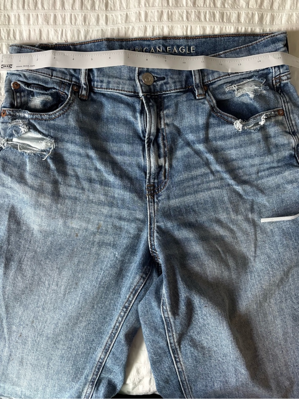 Distressed Bermuda Jean Shorts - Picture 5 of 7
